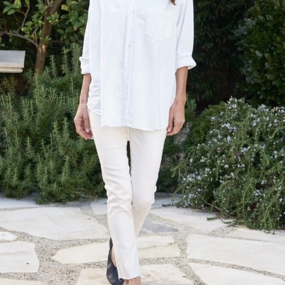 Frank & Eileen Derry Illusion Pull-on Pants in Antique White Size 24 - Picture 1 of 7